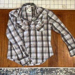 BKE Flannel Pearl Snap- Slim fit